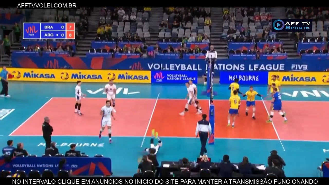 1º SET - BRASIL x ARGENTINA – LIGA DAS NAÇÕES MASCULINA – 23/06/2018