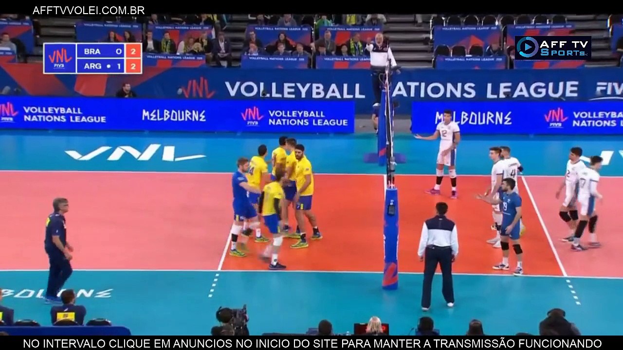 2º SET - BRASIL x ARGENTINA – LIGA DAS NAÇÕES MASCULINA – 23/06/2018