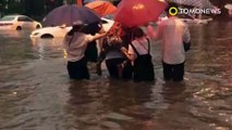Badai kuat di Cina bawa ‘hujan seafood’ - TomoNews