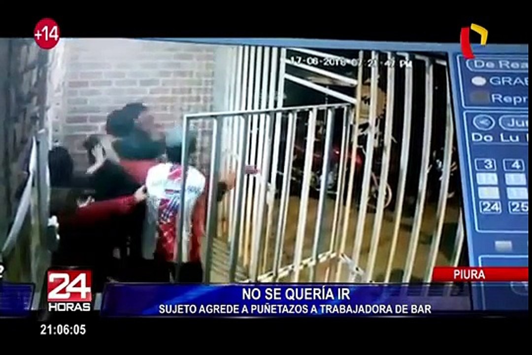 Piura: sujeto agrede con puñetazos y patadas a trabajadora de bar