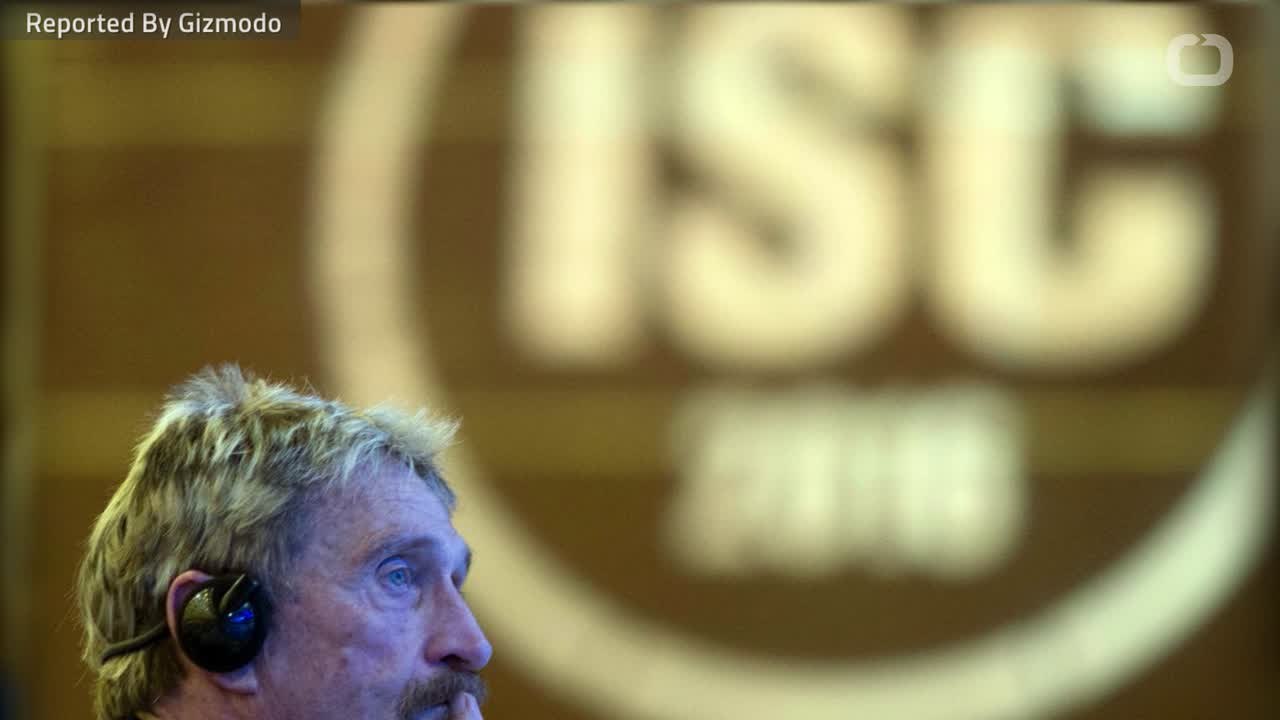 John McAfee Says Enemies Poisoned Him