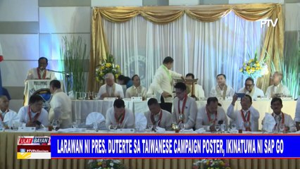 Larawan ni Pangulong #Duterte sa taiwanese campaign poster, ikinatuwa ni SAP Go