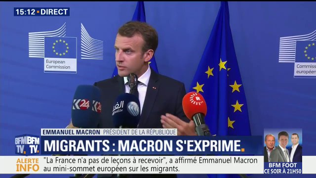 La France n'a de leçons à recevoir de personne , déclare Macron au mini-sommet européen sur les migrants
