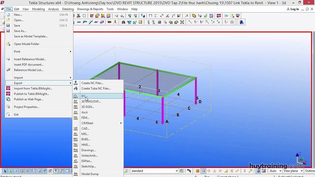 1507. _Liên kết Revit Structure với Tekla Structures  mp4