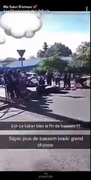 Le blogueur Bassem Braiki se fait percuter par une voiture de police.