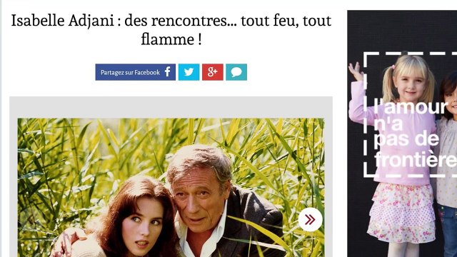 Les touchantes confidences d'Isabelle Adjani sur Yves Montand