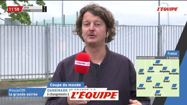 La compo probable face au Danemark - Foot - CM 2018 - Bleus