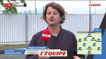 La compo probable face au Danemark - Foot - CM 2018 - Bleus