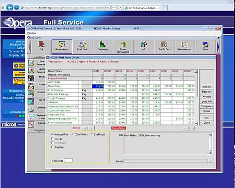 OPERA RESERVATION