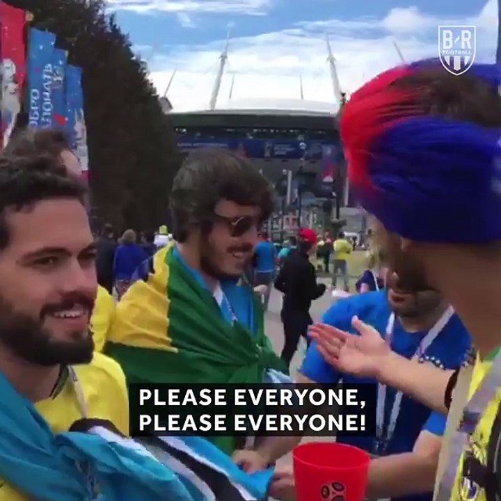 Brazil fans celebration at Russia