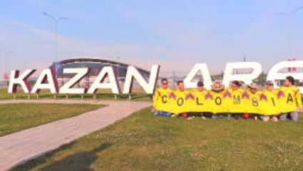 Colombia fans 'united by their country' - and one big shirt