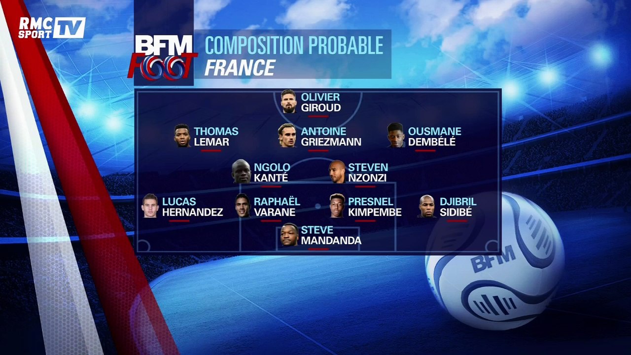 La compo probable des Bleus contre le Danemark