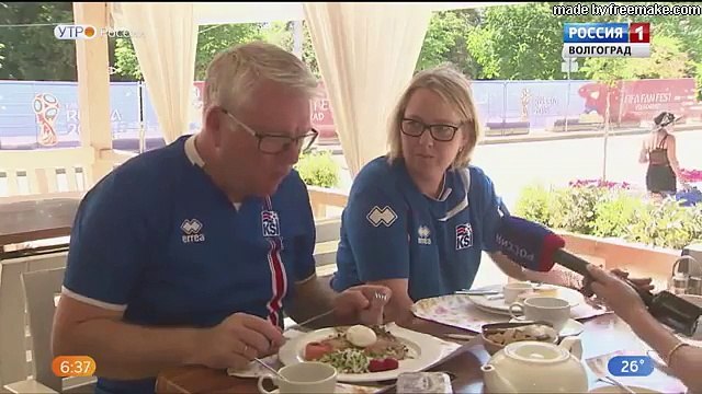 Болельщики из Исландии оценили русские завтраки