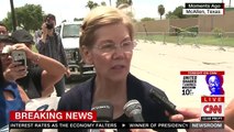 Elizabeth Warren fights back tears after leaving McAllen Texas Trump camp