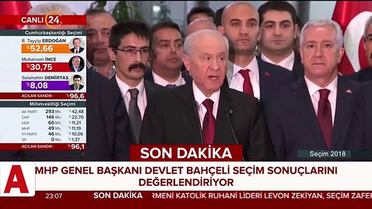 MHP lideri Bahçeli: Türk milletinin kutlu iradesi sandıkta tecelli etmiştir