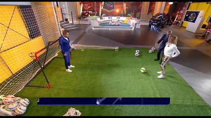 تحدي ضربات الجزاء بين عابد فهد وزينة يازجي