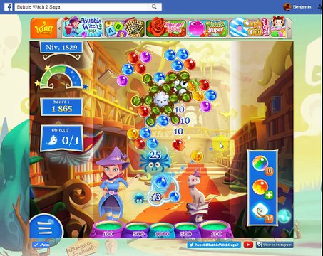 Bubble Witch Saga 2-Level 1829