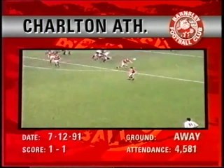 Charlton Athletic - Barnsley 07-12-1991 Division Two