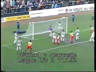 Watford - Newcastle United 11-01-1992 Division Two
