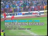 Blackburn Rovers - Swindon Town 01-02-1992 Division Two