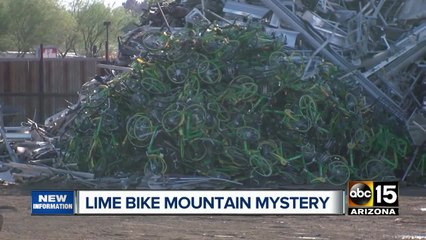 Lime releases statement on dozens of bikes found at scrap yard