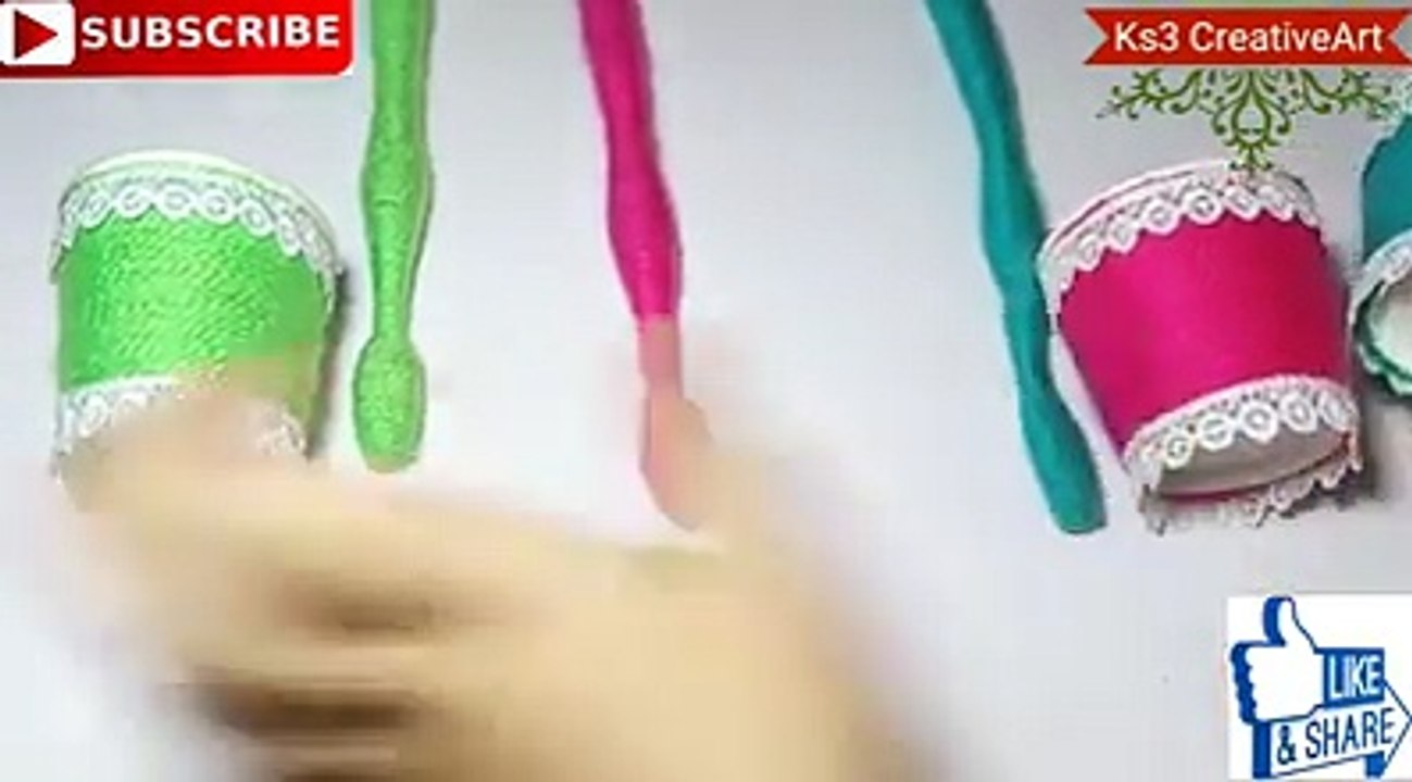 - Best out of waste toothbrush & disposable cup craft ideas | reuse toothbrush | diy art and craftCredit: Ks3 CreativeArtFull video: