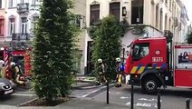 UPDATE: Rescue services rush to a fire scene near the EU buildings in Brussels. 