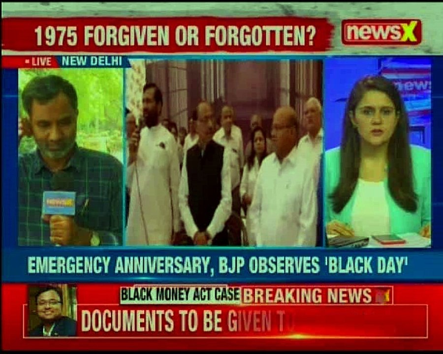 BJP protest to mark emergency anniversary; Paswan takes part in BJP protest in New Delhi