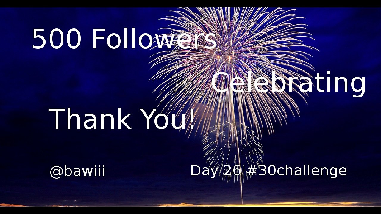Celebrating 500 Followers!