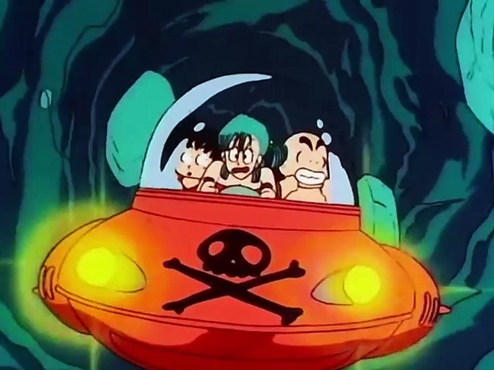 Kid goku saved krillin and bulma from drowning!