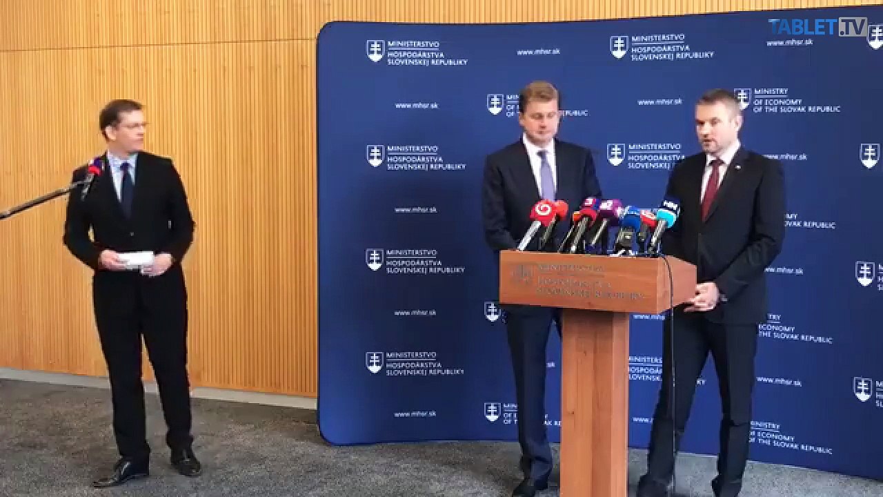ZÁZNAM: Brífing premiéra P. Pellegriniho po návšteve na Ministerstve hospodárstva