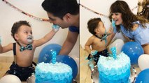 Karan Mehra's wife Nisha Rawal LASHES OUT at Trollers on Kavish B'Day cake smash । FilmiBeat