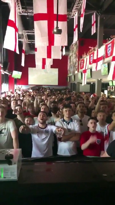 Les supporters anglais pètent un câble quand leur équipe nationale a marqué un but !