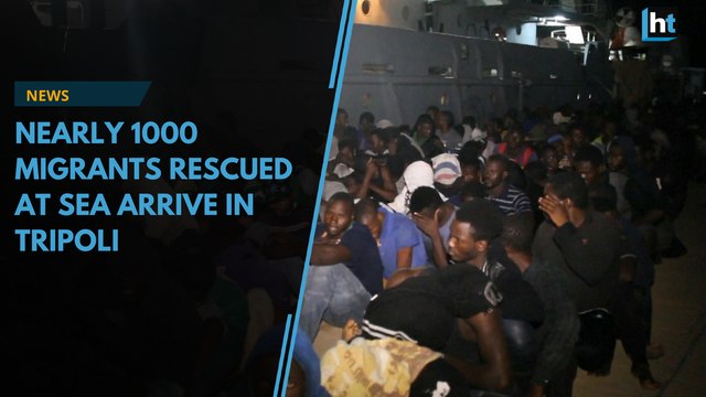 Nearly 1000 migrants rescued at sea arrive in Tripoli