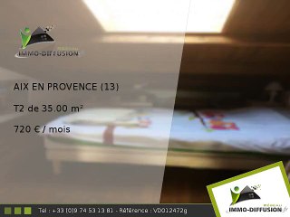 T2 35.00m2 A louer sur Aix en provence - 720 Euros/mois