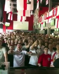 England fans reaction when team scores goal against Tunisia