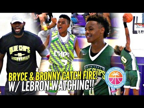 LeBron James Watching Bryce Maximus CATCH FIRE!! Bronny Jr Goes OFF at Balling On The Beach!