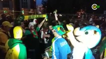 Torcida brasileira faz festa para recepcionar a Seleção em Moscou