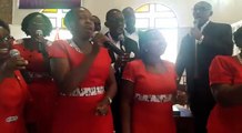 Choir rehearsals at Namugongo Anglican Shrine ahead of Martyrs day celebrations on June 3, 2018.