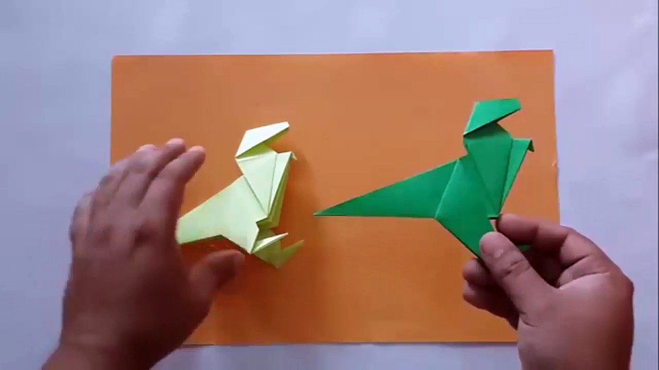DINOSAUR ORIGAMICOOL | ORIGAMI DINOSAUR | ORIGAMICOOL | EASY TUTORIALS | HOW TO MAKE PAPER DINOSAUR | DINOSAURIO ORIGAMI | TUTORIAL FACIL | COMO HACER UN DINOSAURIO ORIGAMI
