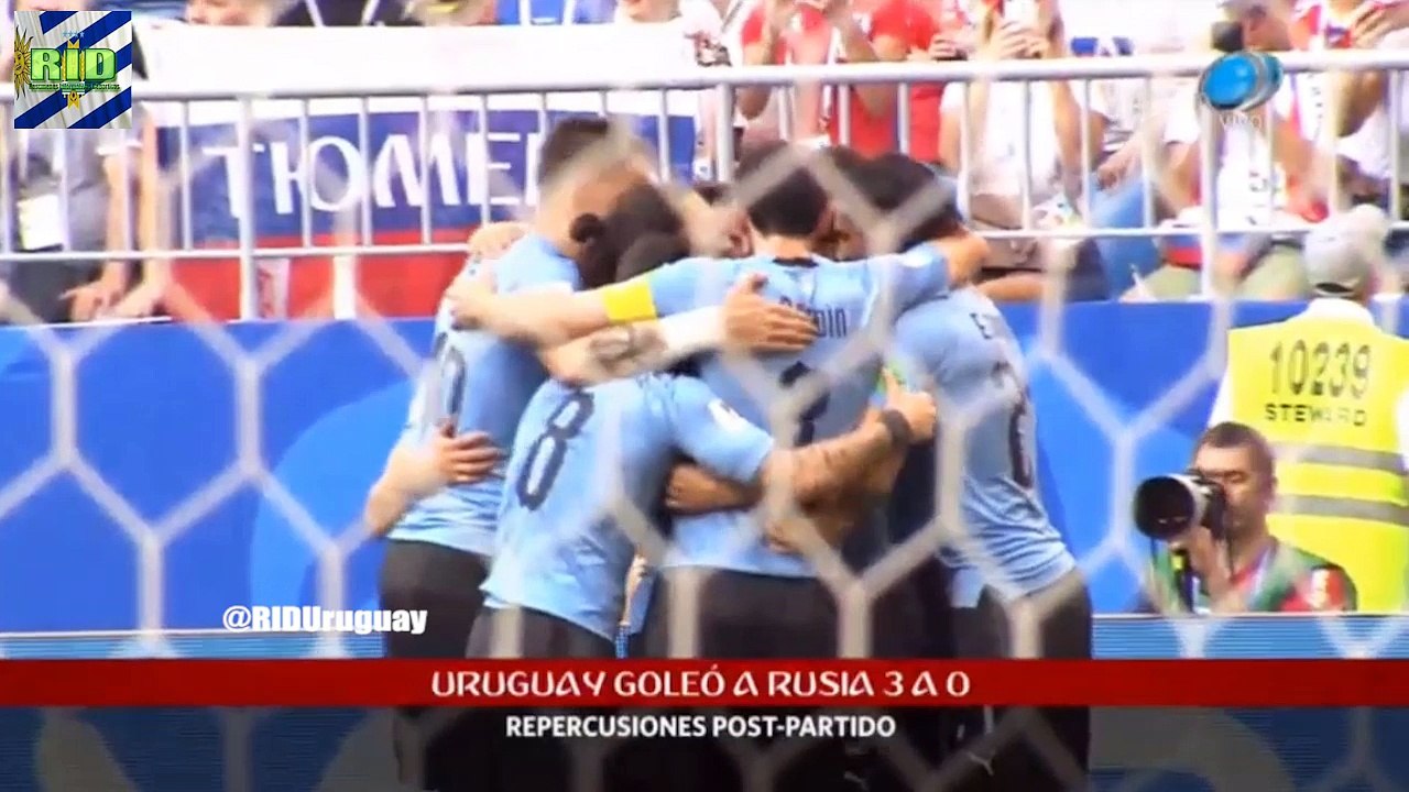 URUGUAY vs RUSIA: LOS GOLES VISTOS A NIVEL DE CAMPO A METROS DE LOS JUGADORES (25/06/18)