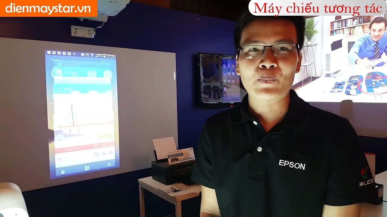 máy chiếu tương tác Epson EB-695Wi - trải nghiệm