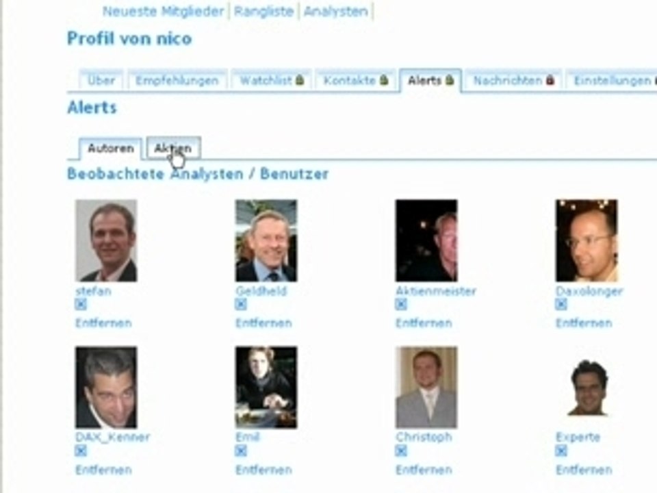 Ihr sharewise-profil