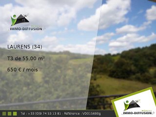 T3 55.00m2 A louer sur Laurens - 650 Euros/mois