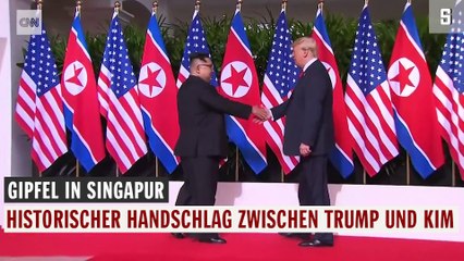 Скачать видео: Historischer Gipfel in Singapur: Trump und Kim einigen sich auf Vereinbarung