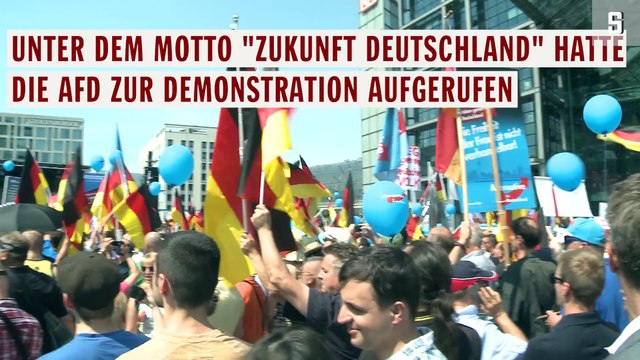 AFD Demo in Berlin Tausende Gegner und Anhänger demonstrieren