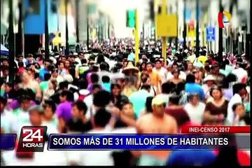 Población en el Perú es de 31 millones 237 mil 385 habitantes