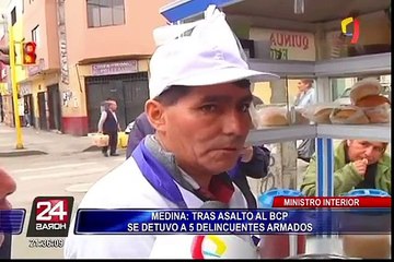 Ministro del Interior se pronuncia sobre robo a agencia bancaria en Breña