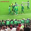Senegal football players danced together after a second goal, 2-0 during the game against Poland, on Tuesday.The Senegal team was the first African win at the