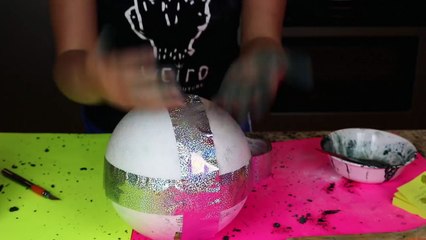 DIY GIANT BLACK BATH BOMB! How To Make THE WORLDS BIGGEST BLACK BATH BOMB